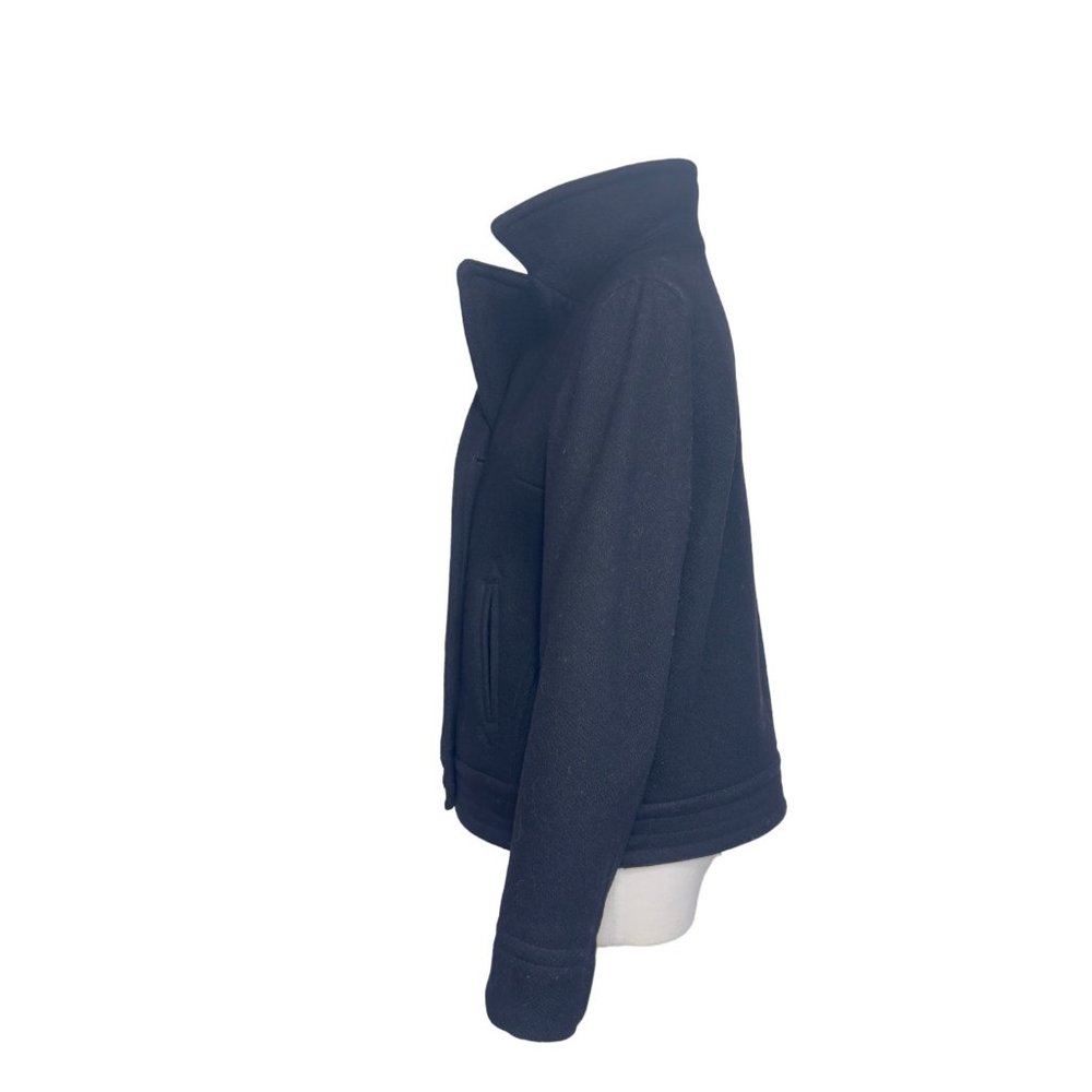 GAP Double Breasted Women's Peacoat Wool Blend Black size Medium EUC - Picture 4 of 9